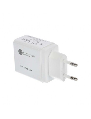 CARGADOR RAPIDO PD 3x USB-A QC 3.0 Blanco - 3