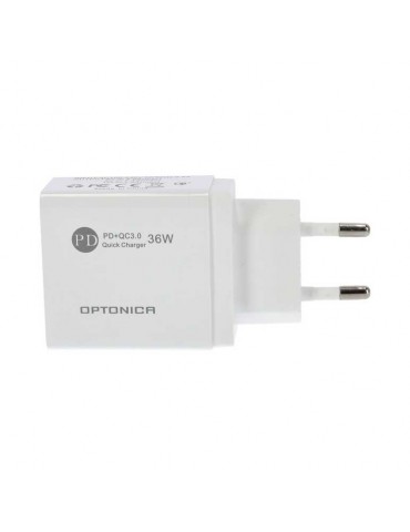 CARGADOR RAPIDO PD 3x USB-A QC 3.0 Blanco - 4