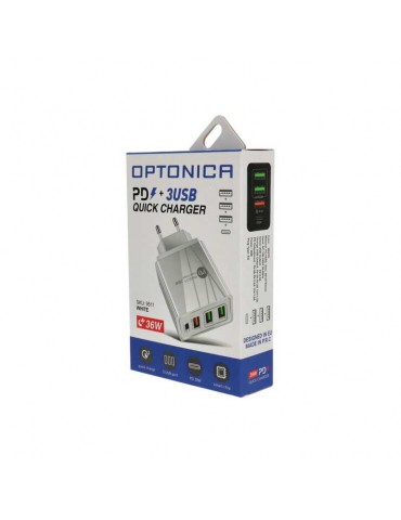 CARGADOR RAPIDO PD 3x USB-A QC 3.0 Blanco - 6