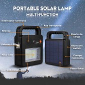 Altavoz Bluetooth solar portátil con Foco led - 5