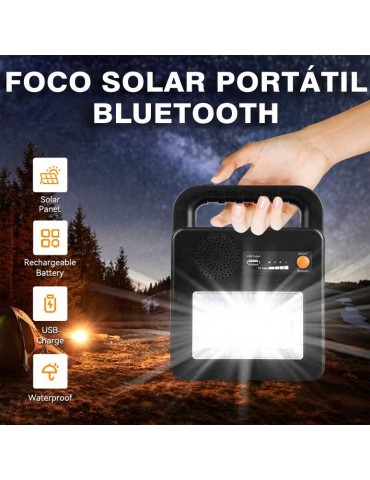 Altavoz Bluetooth con Foco solar led - 6