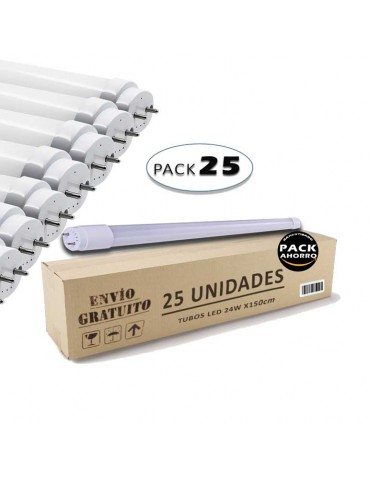 Pack 25 Tubos LED T8 150cm 24W Cristal - 1