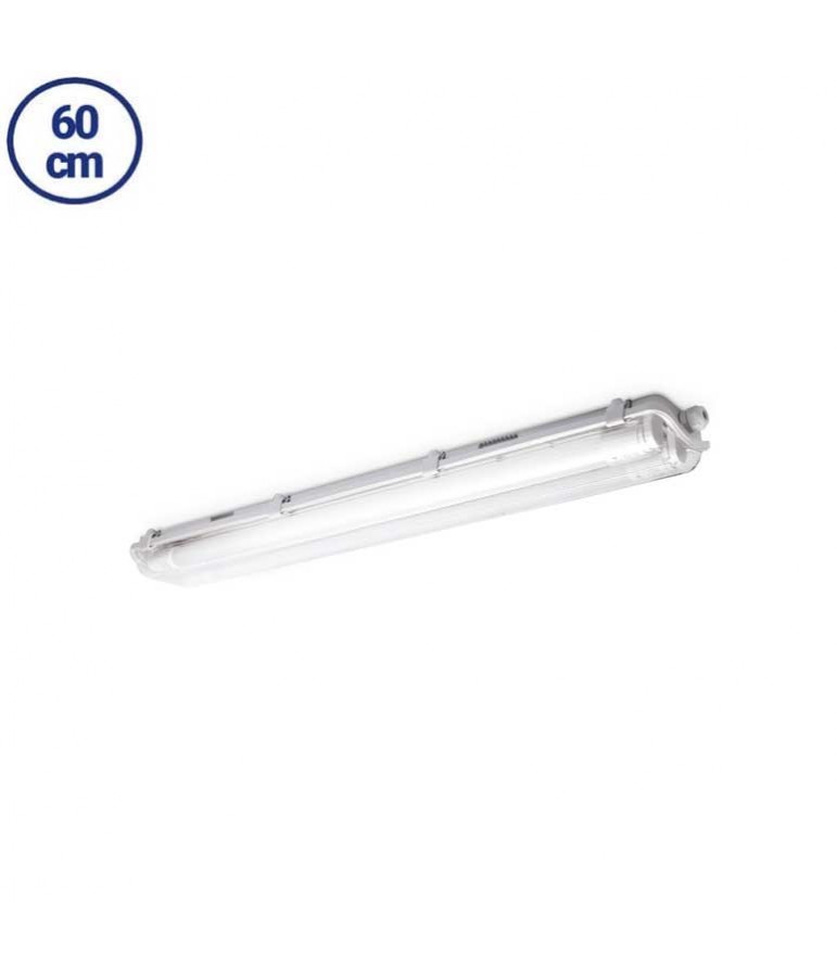 PANTALLA ESTANCA 2x60cm IP65 PARA 2 TUBOS LED 60 cm - 1