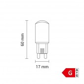 Bombilla LED G9 5W HTPC 230V 360° - 4