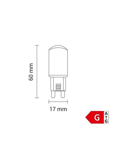 Bombilla LED G9 5W HTPC 230V 360° - 4