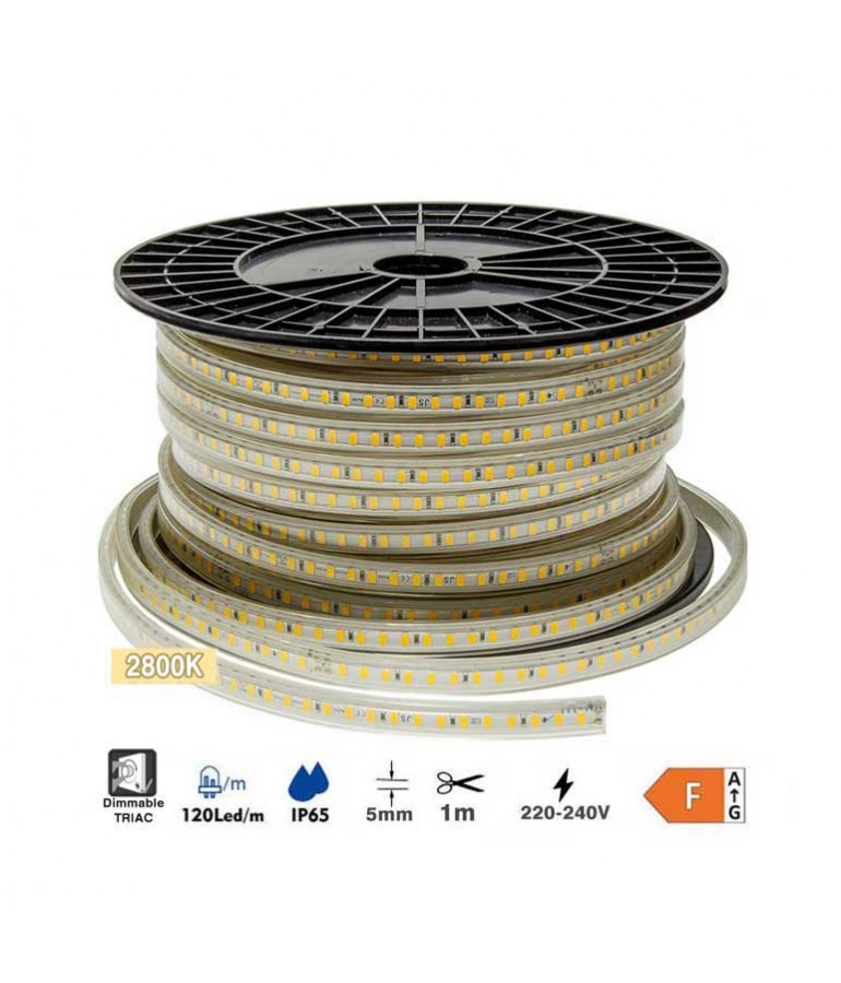 Tira Led 230V IP65 2800K SMD5730 - 1