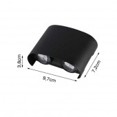 Aplique pared Led 4w efecto original Doble cara - 12