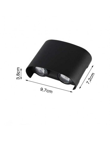 Aplique pared Led 4w efecto original Doble cara - 12