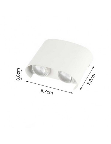 Aplique pared Led 4w efecto original Doble cara - 13