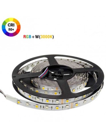 Tira Led 12VDC RGB/W IP20 14,4 W/M 120° SMD5050 - 4
