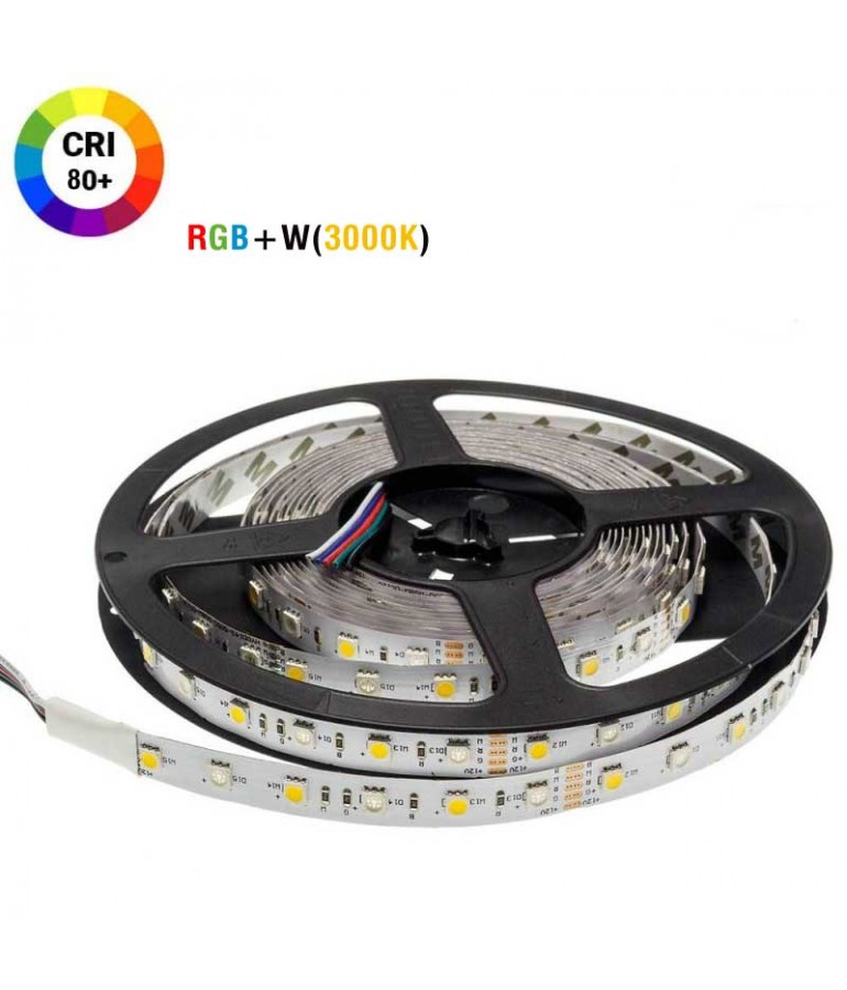 Tira Led 12VDC RGB/W IP20 14,4 W/M 120° SMD5050 - 4