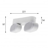 Aplique LED Doble Giratorio Pared 6W Blanco - 4