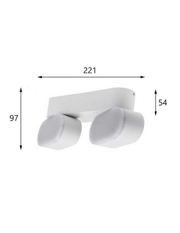 Aplique LED Doble Giratorio Pared 6W Blanco - 4