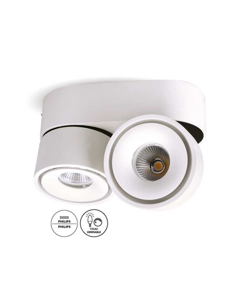Aplique doble 18W Blanco LAHTI Orientable - 1