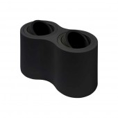 Aplique doble GU10 Negro Orientable - 6
