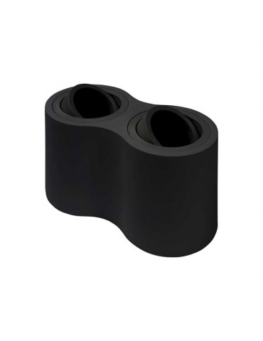 Aplique doble GU10 Negro Orientable - 6