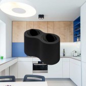 Aplique doble GU10 Negro Orientable - 2