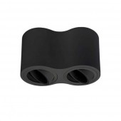 Aplique doble GU10 Negro Orientable - 1
