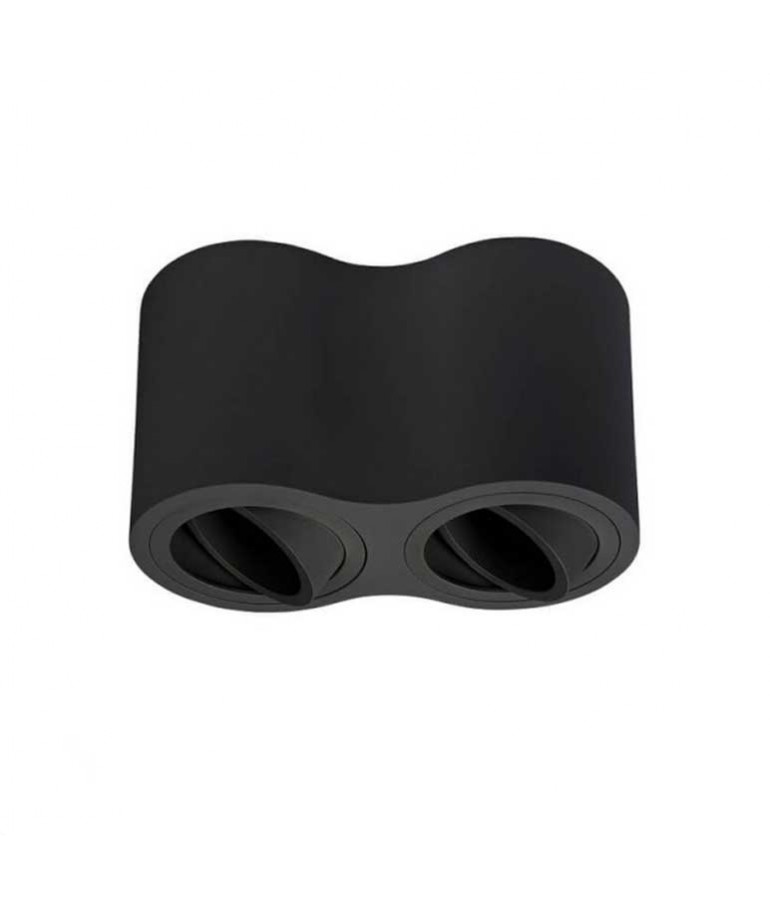 Aplique doble GU10 Negro Orientable - 1