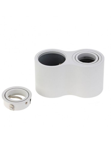 Aplique doble GU10 Blanco Orientable - 3