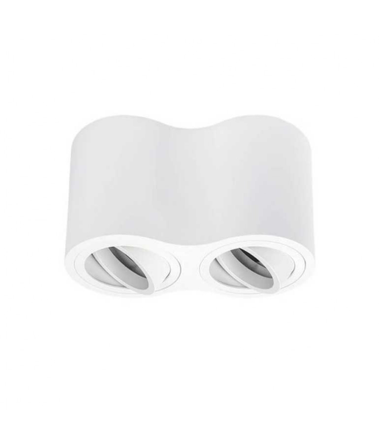 Aplique doble GU10 Blanco Orientable - 1