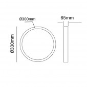 Plafón Led integrado Circular 14W de superficie - 5