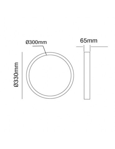Plafón Led integrado Circular 14W de superficie - 5