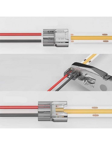 Conector con cable UNION Tira Led COB 8mm 12-24V - 4