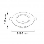 Foco Led empotrable 40W COB Downlight Blanco - 4