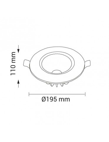 Foco Led empotrable 40W COB Downlight Blanco - 4