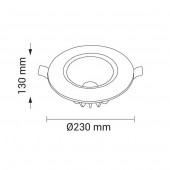 Foco Led empotrable 60W COB Downlight Blanco - 4