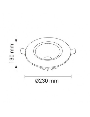 Foco Led empotrable 60W COB Downlight Blanco - 4