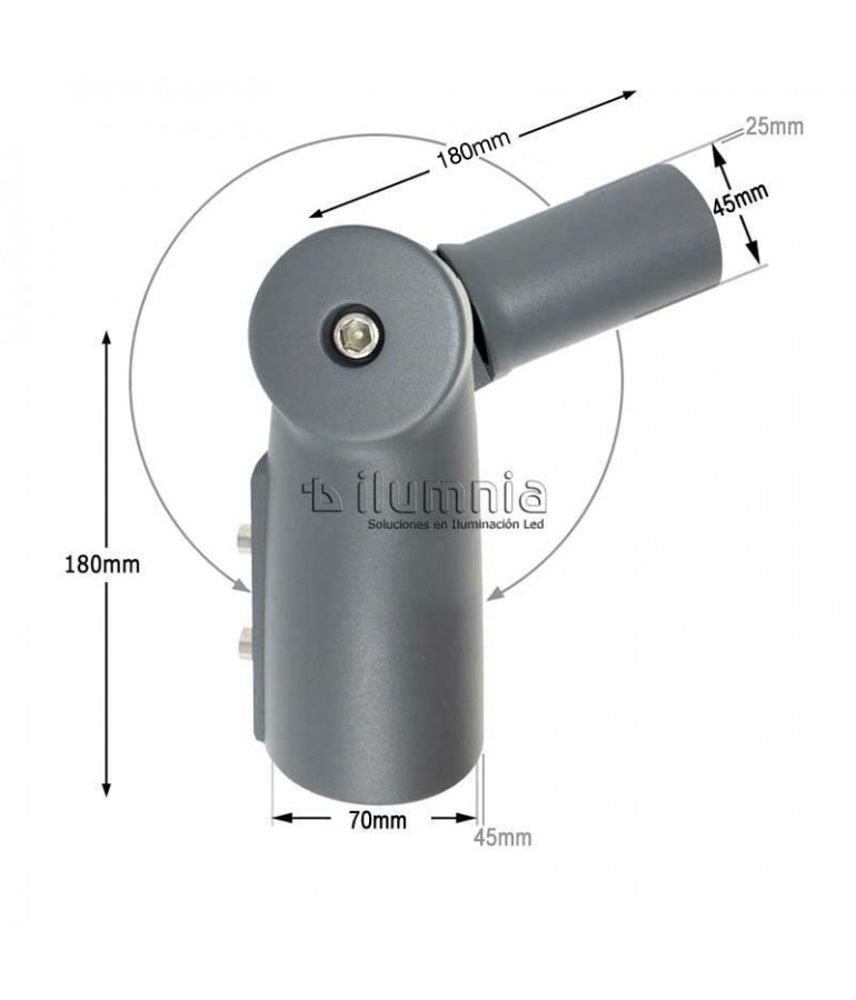 CODO SUJECIÓN POSTE FAROLA LED VIAL 100W - 1