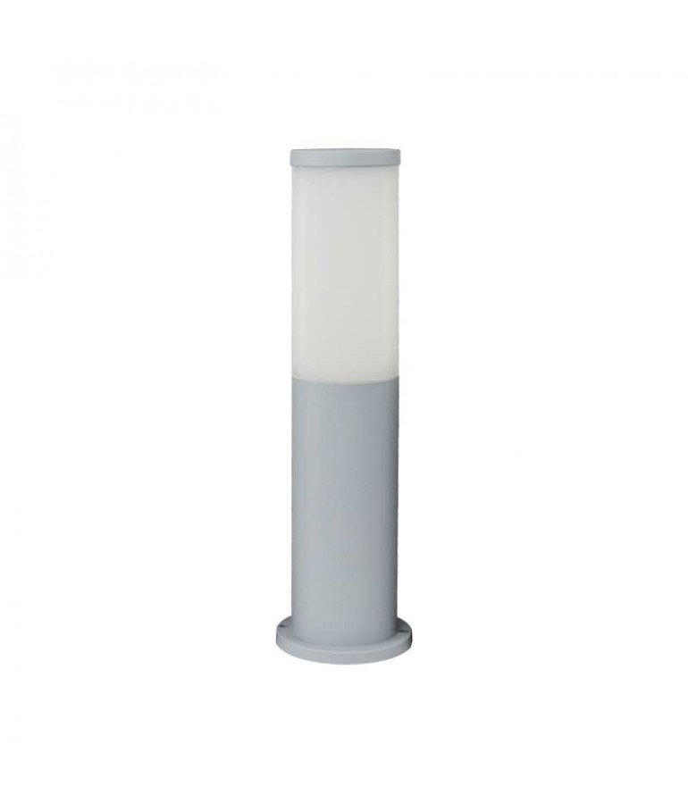 Baliza Redonda ZEZA 411mm E27 Resina Gris claro