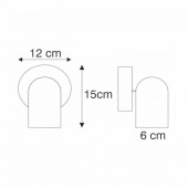 Aplique de techo GU10 Negro Orientable - 6