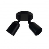 Aplique techo GU10 Negro Doble Orientable - 1
