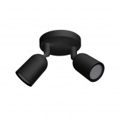 Aplique techo GU10 Negro Doble Orientable - 3