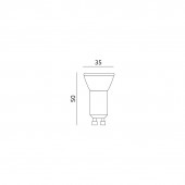 Dimensiones Bombilla LED dicroica MR11 4W 230v dimensiones