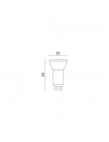 Dimensiones Bombilla LED dicroica MR11 4W 230v dimensiones