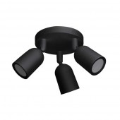 Aplique techo GU10 Negro Triple Orientable - 1