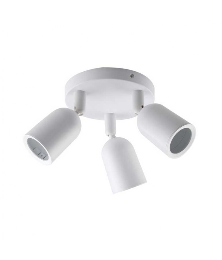 Aplique techo GU10 Blanco Triple Orientable - 1