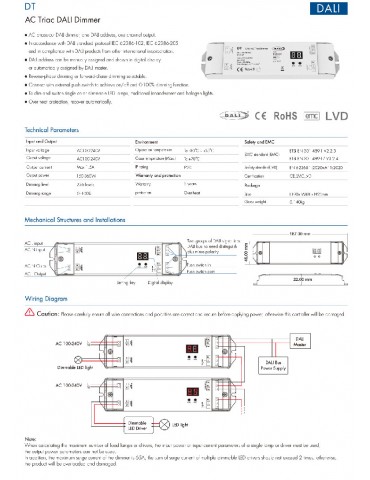 TRIAC Dimmer DALI 100-240V Push - 9
