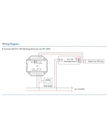 TRIAC Dimmer Controlador RF + PUSH DIM - 4