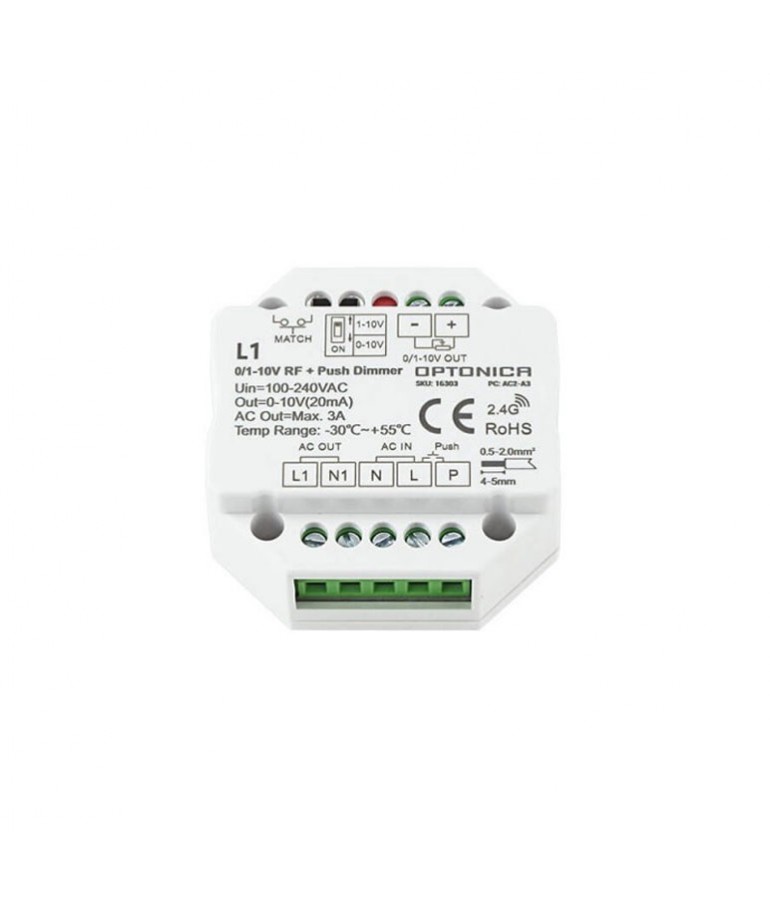 TRIAC Dimmer Controlador RF + PUSH DIM - 1
