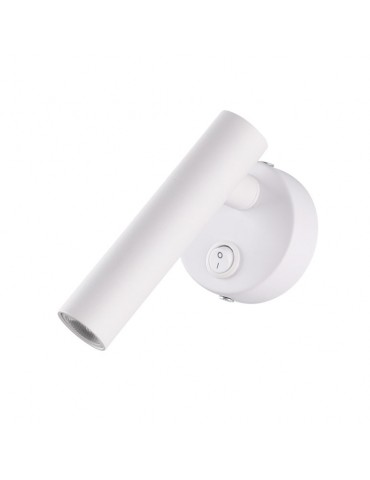 Aplique pared Lectura 2W aluminio blanco - 1