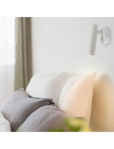 Aplique pared Lectura Led 2W aluminio blanco - 6