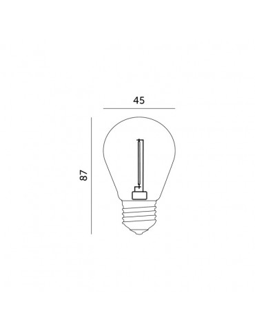 Bombilla Led 1w Filamento ST45 E27 - 3