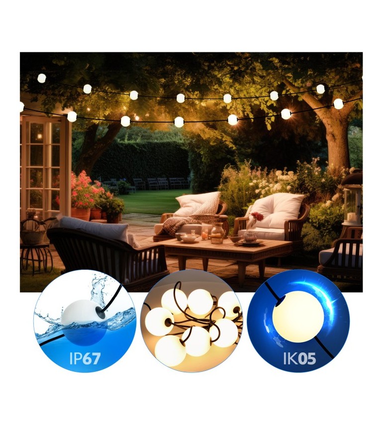 Guirnalda 10 Esferas LED exterior Flotante - 2