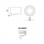 Aplique de techo basculante OH36S Blanco - 7