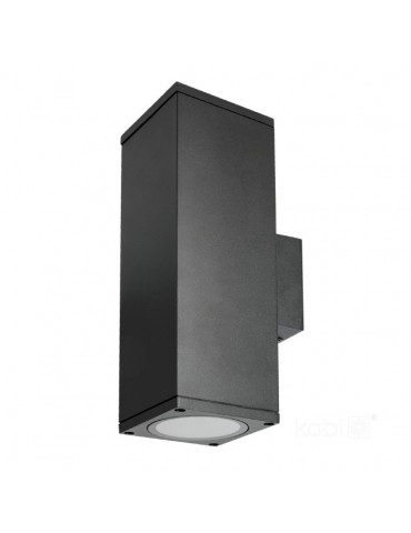 Aplique pared doble cara exterior negro QUERK 4 - 1